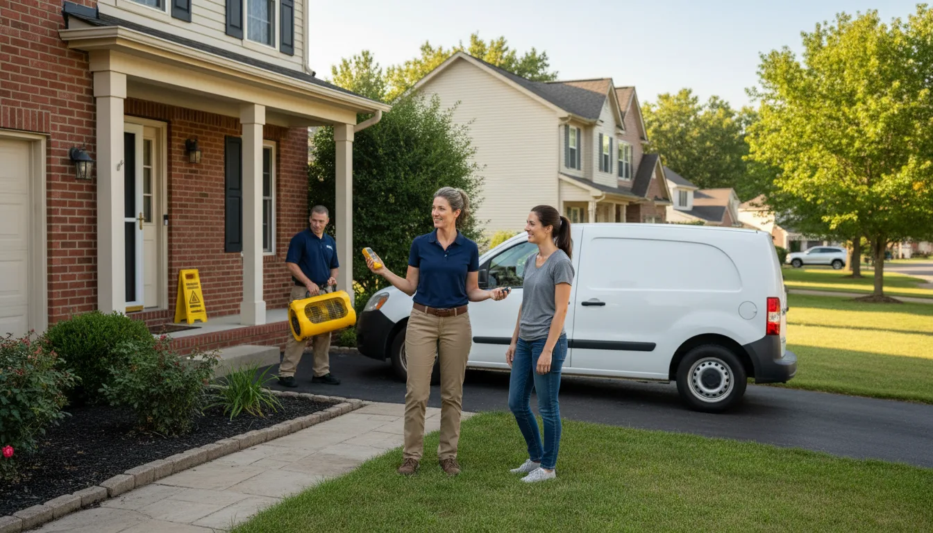Residential water damage restoration in Spring Grove, PA